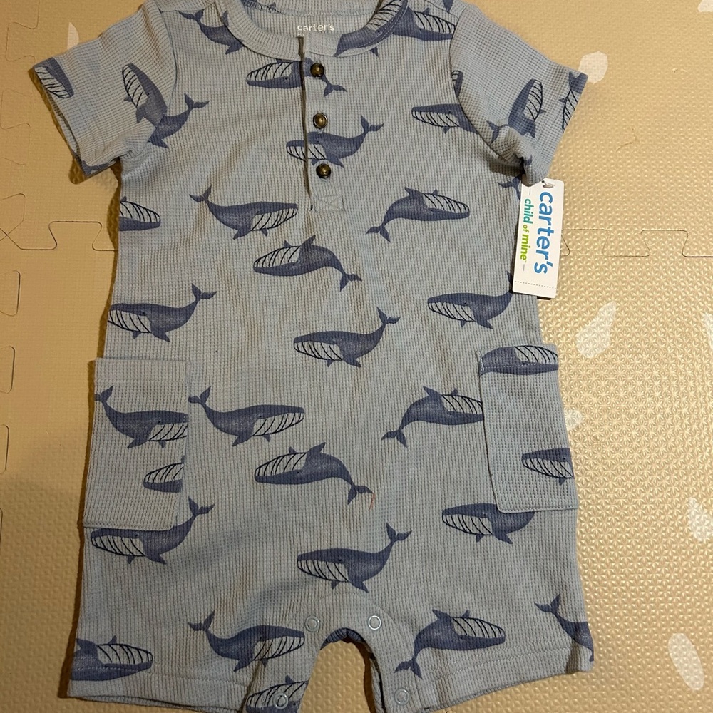 Carter's Blue Textured Baby Garment